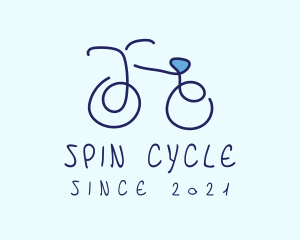 Blue Bicycle Bike  logo design