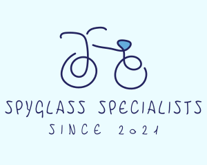 Blue Bicycle Bike  logo design