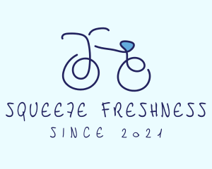 Blue Bicycle Bike  logo design