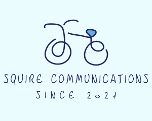 Blue Bicycle Bike  logo design