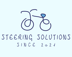 Blue Bicycle Bike  logo design