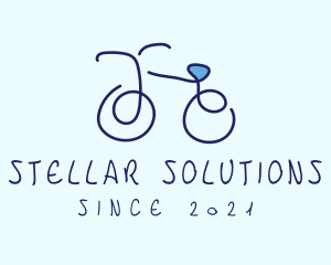 Blue Bicycle Bike  logo design