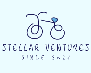 Blue Bicycle Bike  logo design