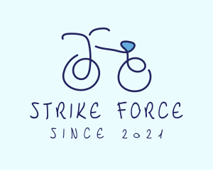 Blue Bicycle Bike  logo design