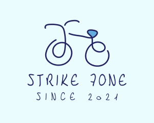 Blue Bicycle Bike  logo design