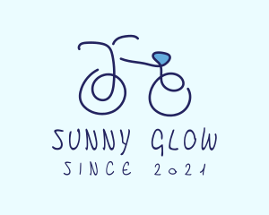 Blue Bicycle Bike  logo design