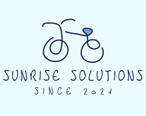 Blue Bicycle Bike  logo design