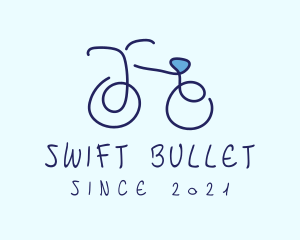 Blue Bicycle Bike  logo design