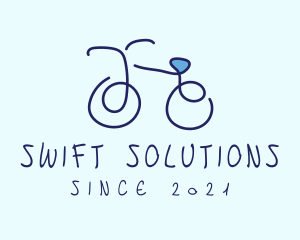 Blue Bicycle Bike  logo design