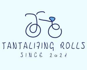 Blue Bicycle Bike  logo design