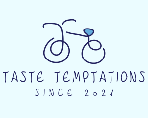 Blue Bicycle Bike  logo design