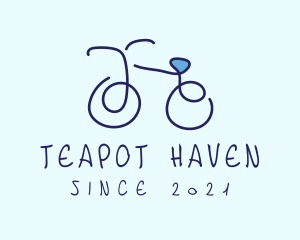 Blue Bicycle Bike  logo design