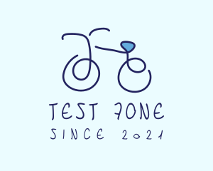 Blue Bicycle Bike  logo design