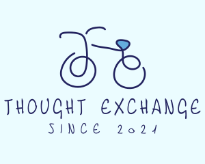 Blue Bicycle Bike  logo design