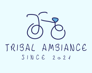 Blue Bicycle Bike  logo design