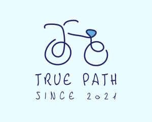 Blue Bicycle Bike  logo design