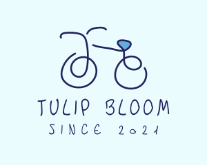 Blue Bicycle Bike  logo design