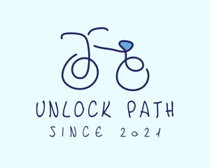 Blue Bicycle Bike  logo design