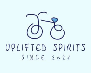 Blue Bicycle Bike  logo design