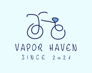 Blue Bicycle Bike  logo design