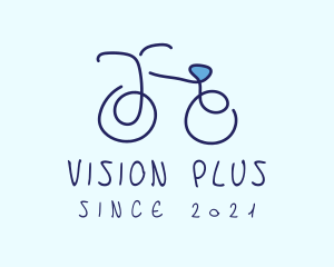 Blue Bicycle Bike  logo design