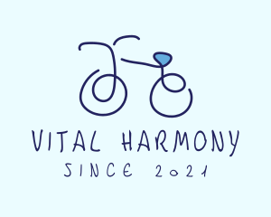 Blue Bicycle Bike  logo design