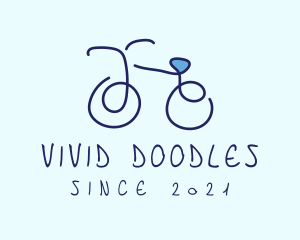 Blue Bicycle Bike  logo design