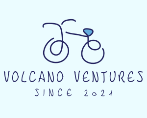 Blue Bicycle Bike  logo design