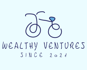 Blue Bicycle Bike  logo design