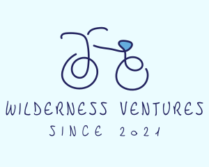 Blue Bicycle Bike  logo design