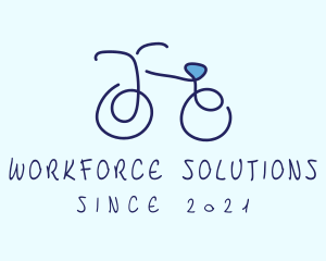 Blue Bicycle Bike  logo design