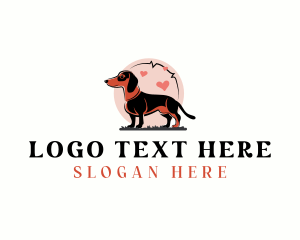 Dachshund Pet Dog logo