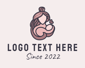 Heart - Mother & Baby Love logo design