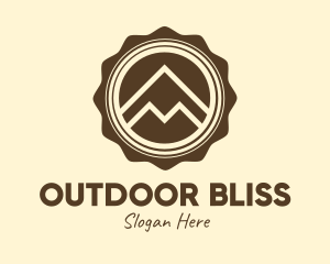 Outdoor Mountain Badge logo design