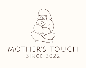 Heart Mother Child logo design