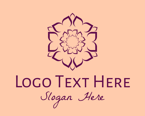 Yoga Flower logo example 3