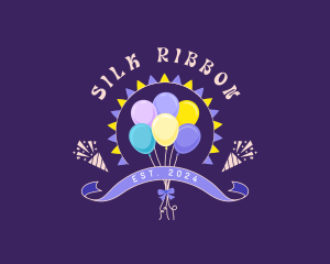 Party Balloon Banner logo design