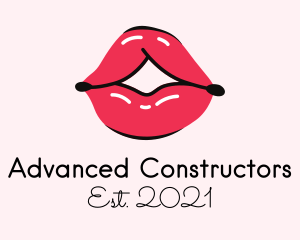 Pouty Lip Gloss  logo design