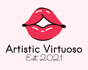 Pouty Lip Gloss  logo design