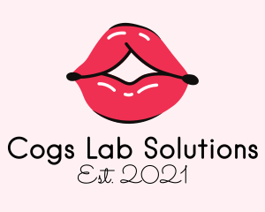 Pouty Lip Gloss  logo design