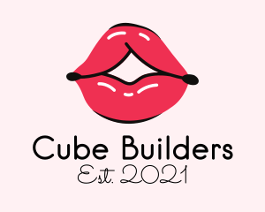 Pouty Lip Gloss  logo design