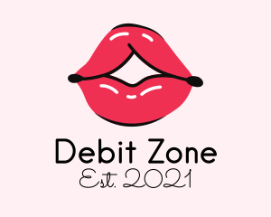 Pouty Lip Gloss  logo design