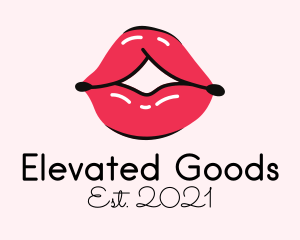 Pouty Lip Gloss  logo design