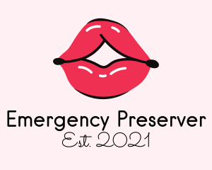 Pouty Lip Gloss  logo design