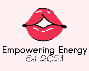 Pouty Lip Gloss  logo design