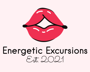 Pouty Lip Gloss  logo design