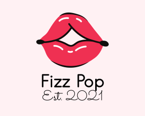 Pouty Lip Gloss  logo design