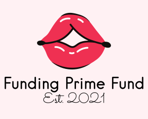 Pouty Lip Gloss  logo design