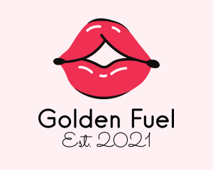 Pouty Lip Gloss  logo design