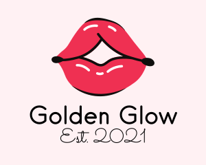 Pouty Lip Gloss  logo design